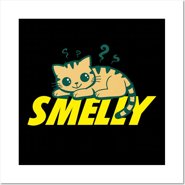 Funny Smelly Cat Cute Gift For Cat Lovers Wall Art by BoggsNicolas